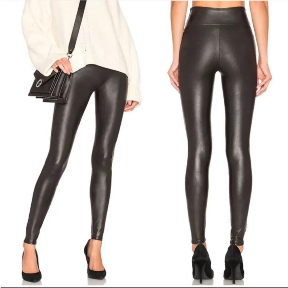 Spanx Black Faux Leather Leggings